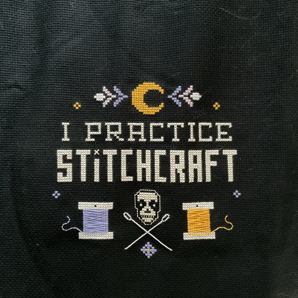 'I Practice Stitchcraft' Crosstitch
